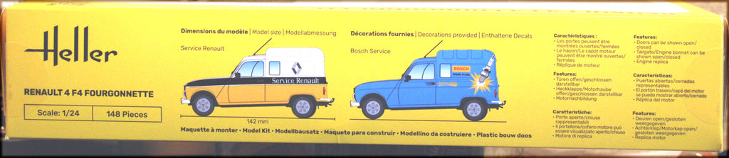 Heller 82700 1984 Renault 4 F4 Fourgonette 1:24 Bausatz