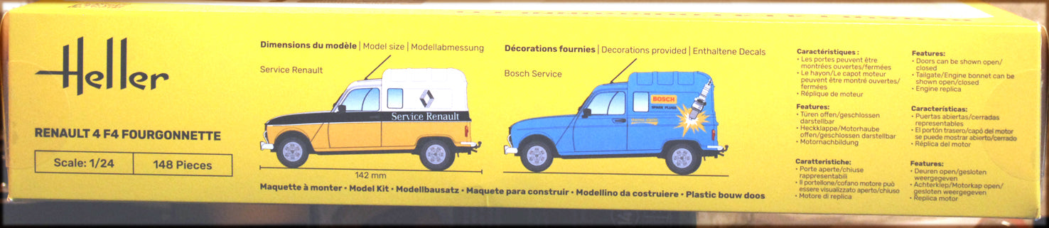 Heller 82700 1984 Renault 4 F4 Fourgonette 1:24 Bausatz