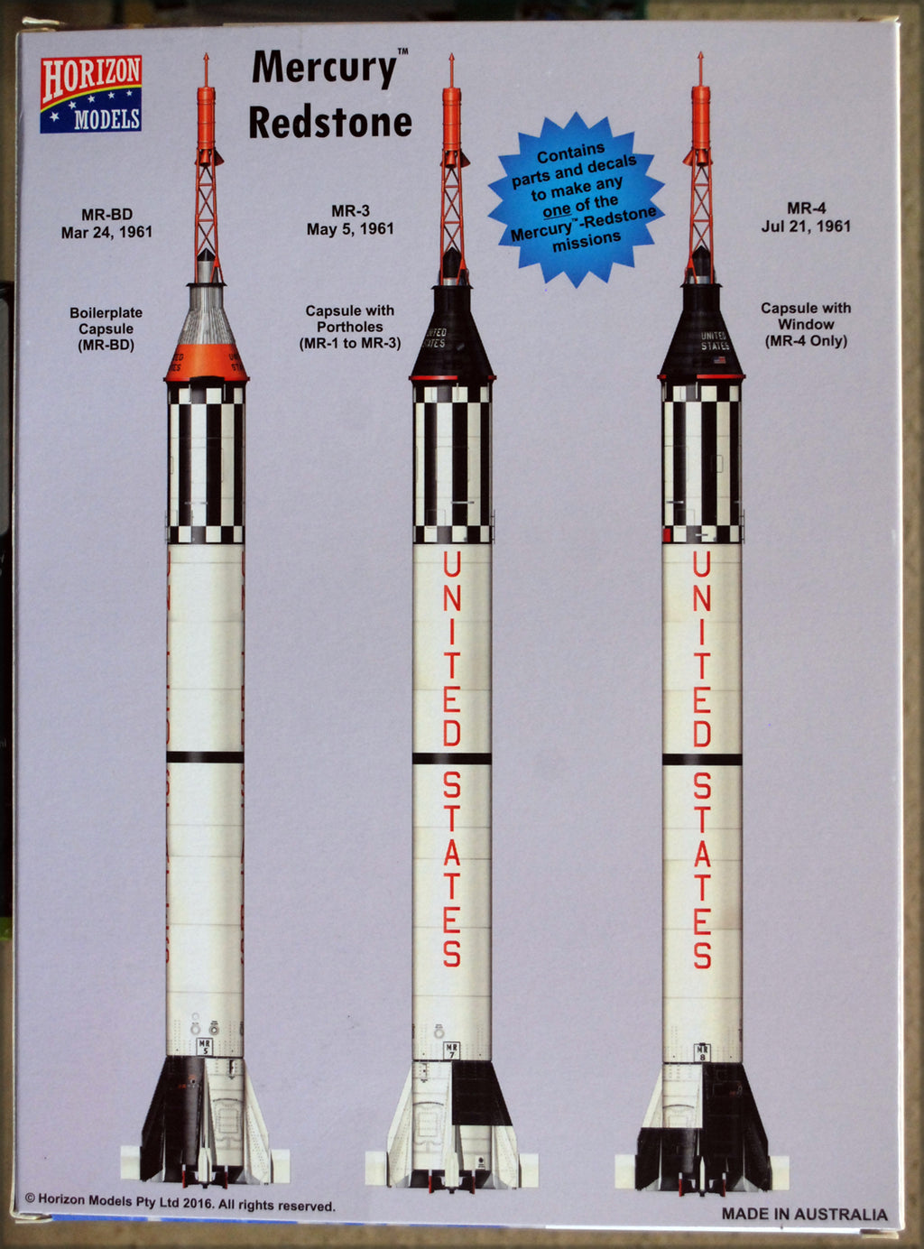 Horizon Models 2004 Mercury Redstone Missile 1:72 ganz neu 2023 Bausatz