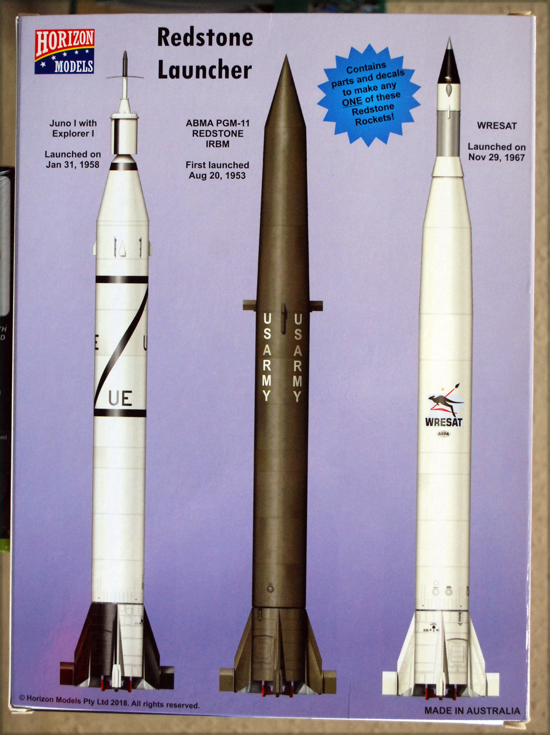 Horizon Models 2005 Redstone Launcher Missile 1:72 ganz neu 2023 Bausatz