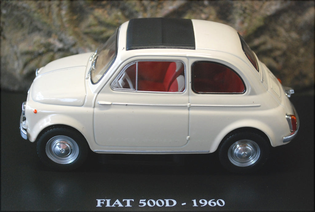 1960 Fiat 500 D 1:24 Fabbri / White Box / Hachette