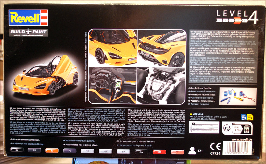 Revell 07734 2023 McLaren 750S Bausatz 1:24 neu 2026