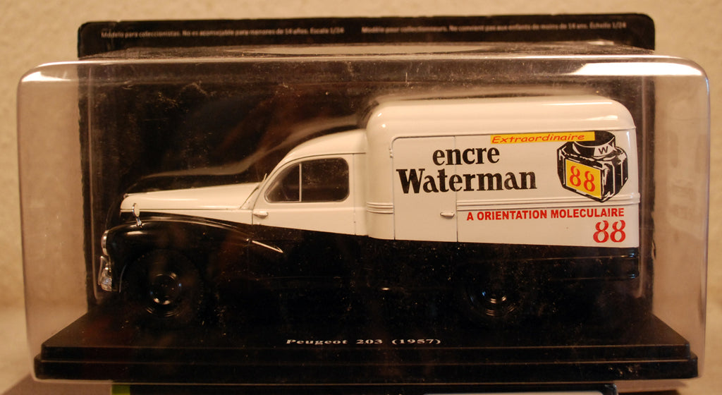 1957 Peugeot 203 Encre Waterman 1:24 Fabbri / White Box / Hachette