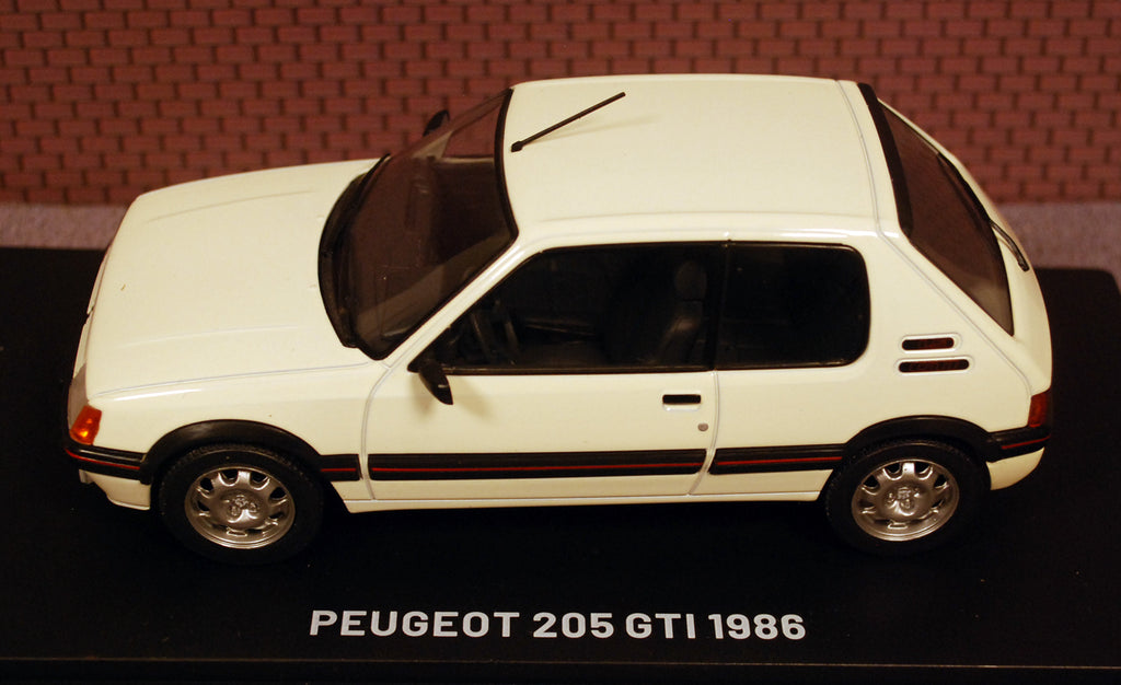 1986 Peugeot 205 GTI 1:24 Fabbri / White Box / Hachette