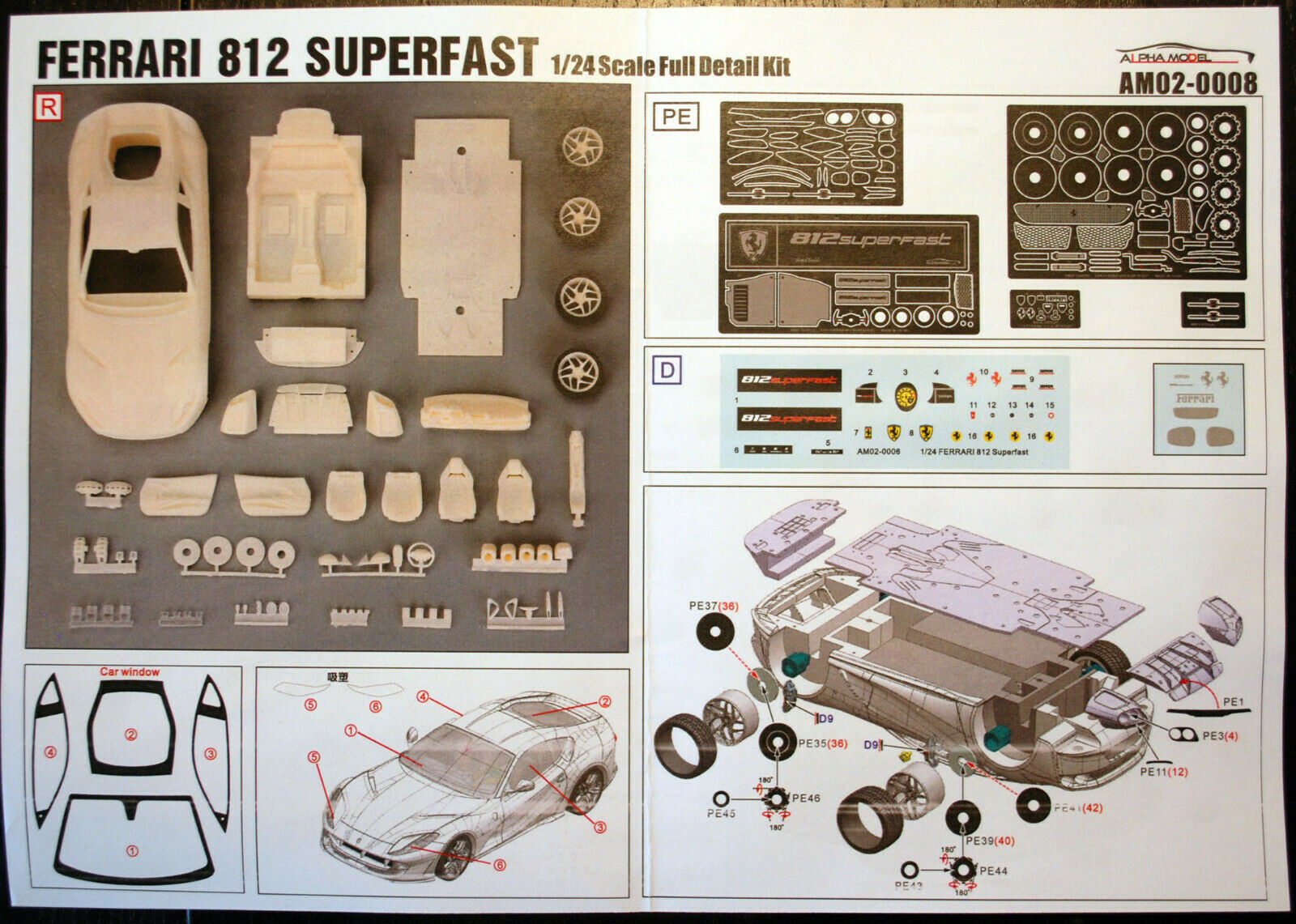 2017 Ferrari 812 Superfast 1:24 Alpha Model 02-0008 neu 2020