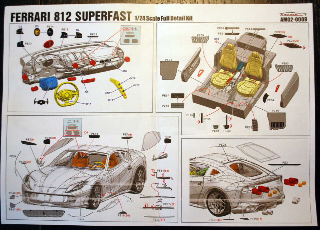 2017 Ferrari 812 Superfast 1:24 Alpha Model 02-0008 neu 2020