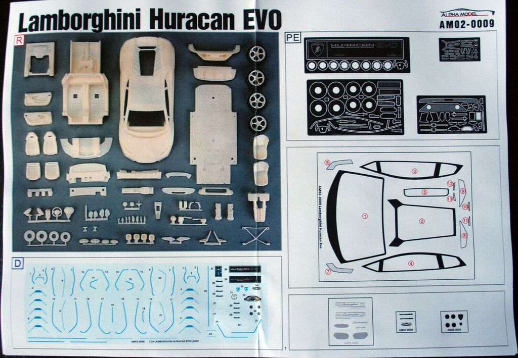 2019 Lamborghini Huracan EVO 1:24 Alpha Model 02-0009 neu 2020