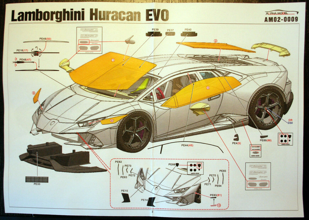 2019 Lamborghini Huracan EVO 1:24 Alpha Model 02-0009 neu 2020