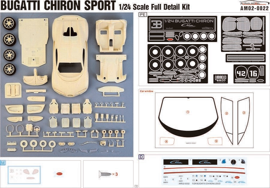 2018 Bugatti Chiron Sport 1:24 Alpha Model 02-0022