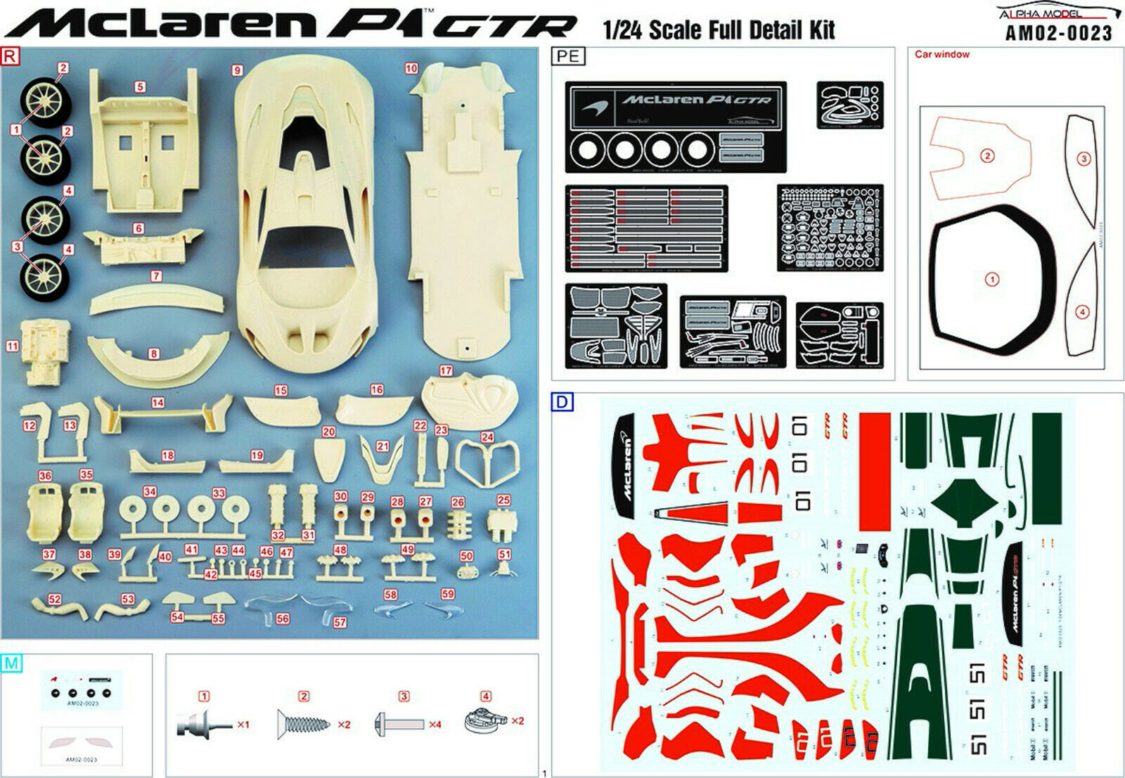 2015 McLaren P1 GTR 1:24 Alpha Model 02-0023 neu 2021