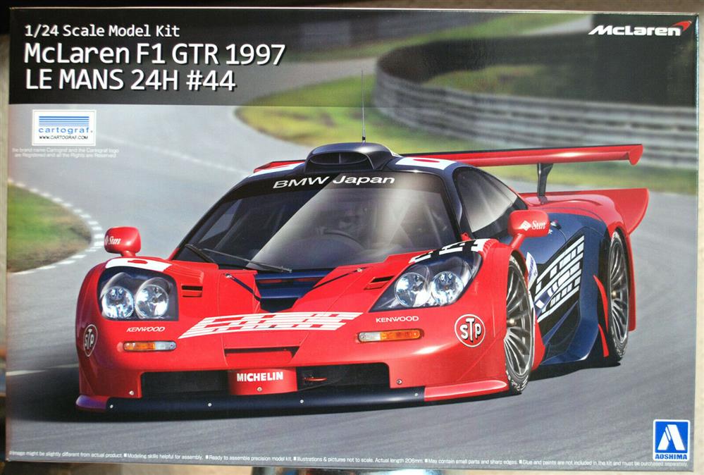 Aoshima 007518 1997 McLaren F1 GTR Long Tail #44 LeMans 1:24