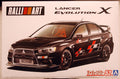 Aoshima 059876 2009 Mitsubishi Lancer Evolution X Rallye Art 1:24 JDM