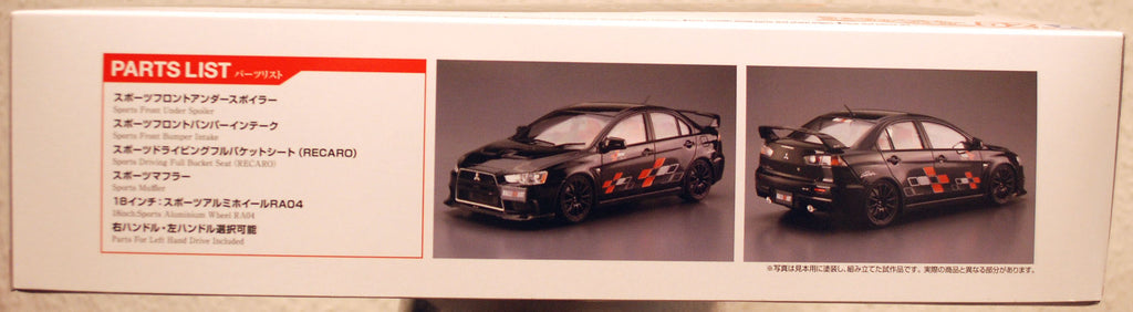 Aoshima 059876 2009 Mitsubishi Lancer Evolution X Rallye Art 1:24 JDM