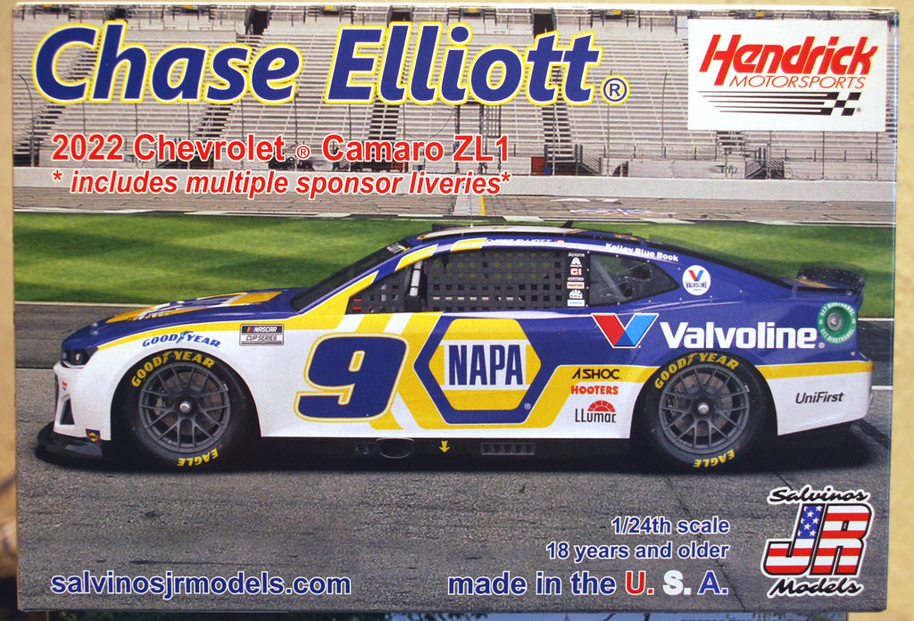 2022 Chevrolet Camaro Chase Elliott Multiple Sponsors 1:24 Salvinos JR 374709