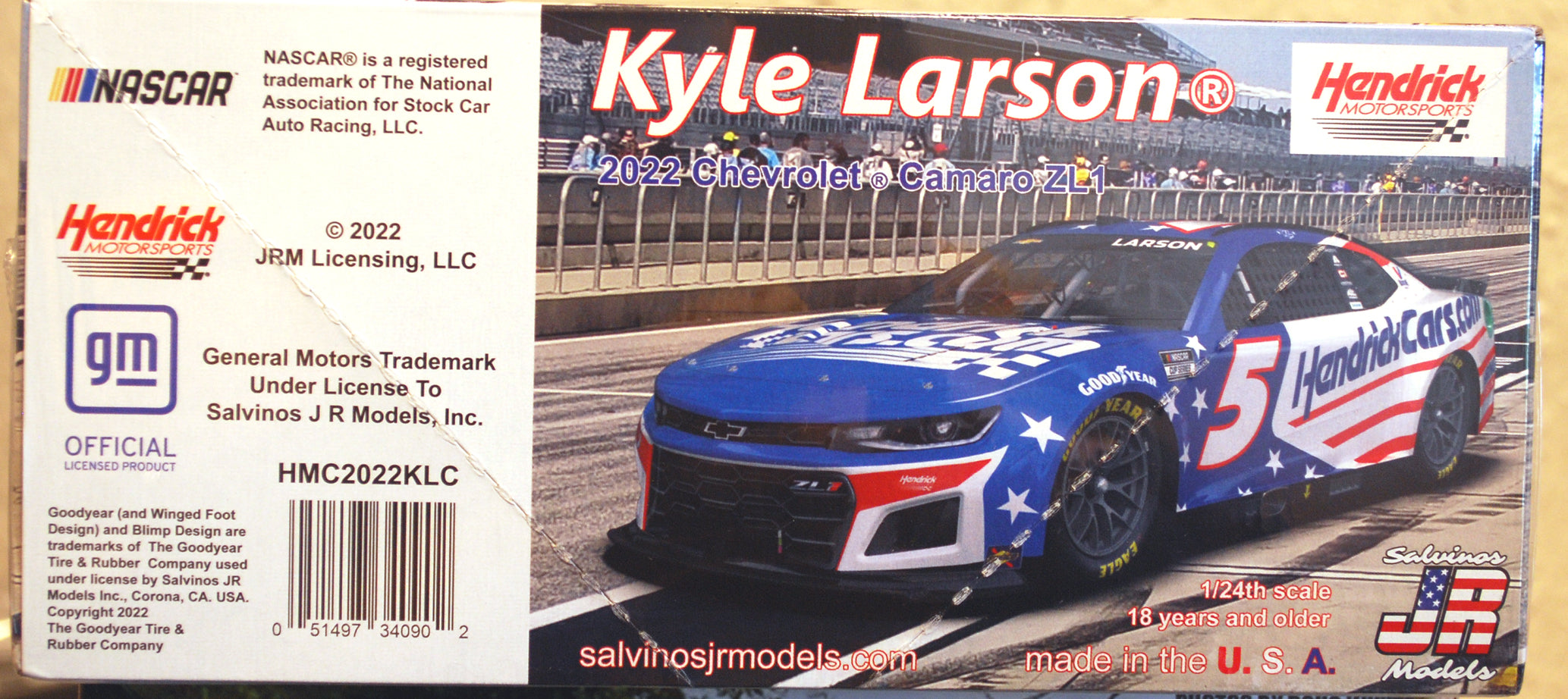 2022 Chevrolet Camaro Kyle Larson Hendrick Cars 1:24 Salvinos JR 340902