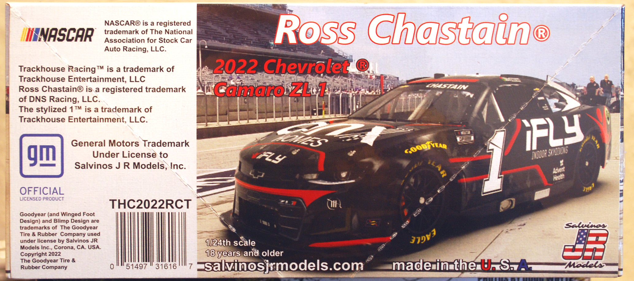 2022 Chevrolet Camaro Ross Chastain iFLY 1:24 Salvinos JR 316167