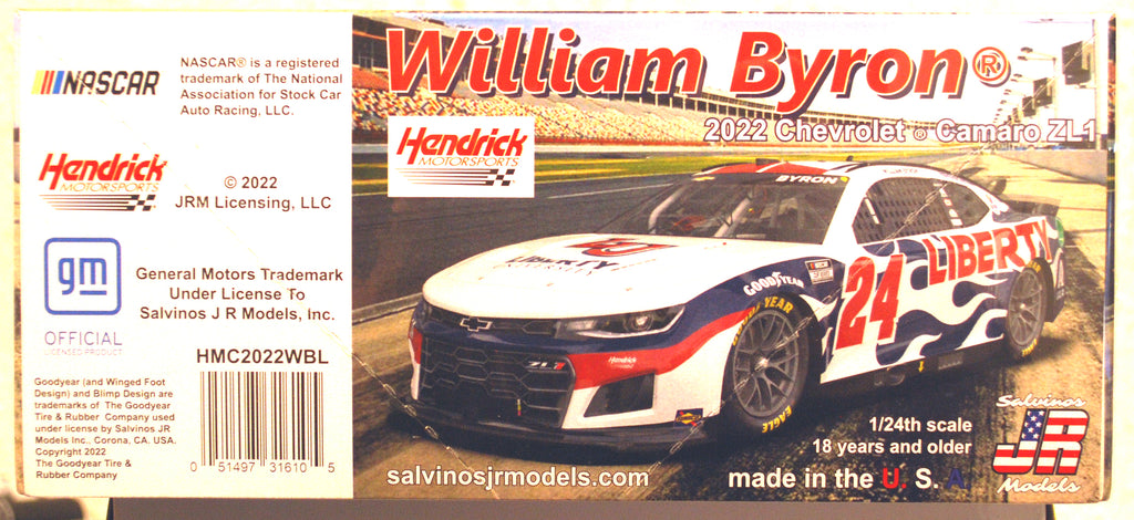 2022 Chevrolet Camaro William Byron Liberty 1:24 Salvinos JR 316105