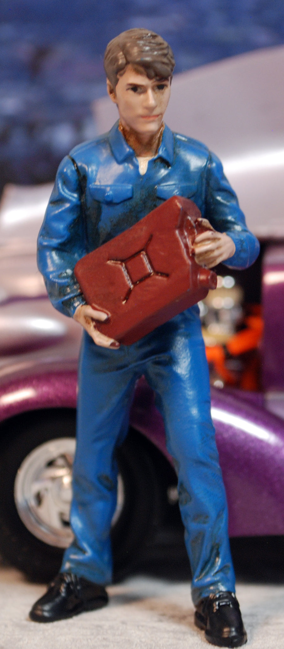 23904 American Diorama Mechanic Dan blau 1:24