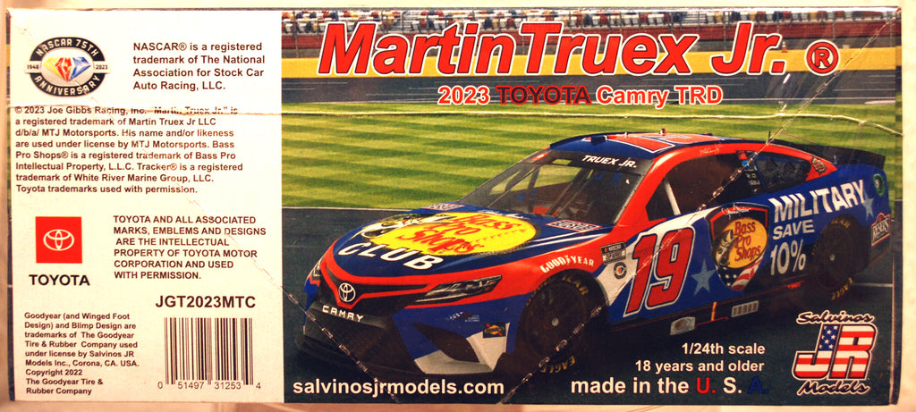2023 Toyota Camry Martin Truex Jr. Bass Pro Military 1:24 Salvinos JR 312534