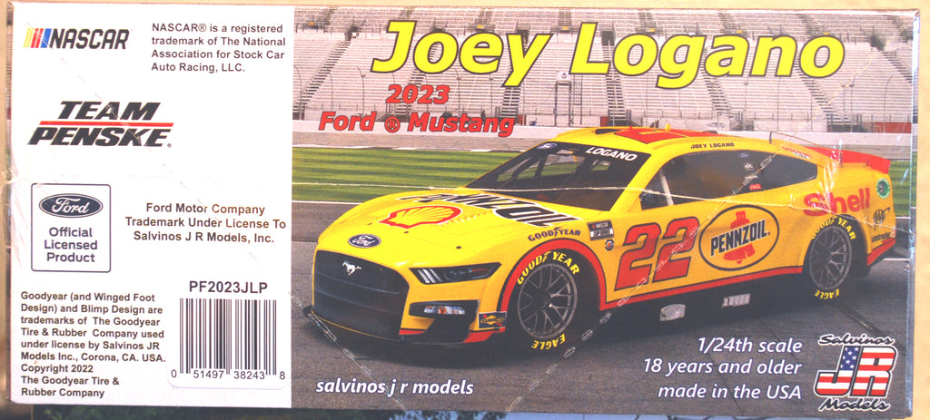 2023 Ford Mustang Joe Logano Shell Pennzoil Team Penske 1:24 Salvinos JR 382438