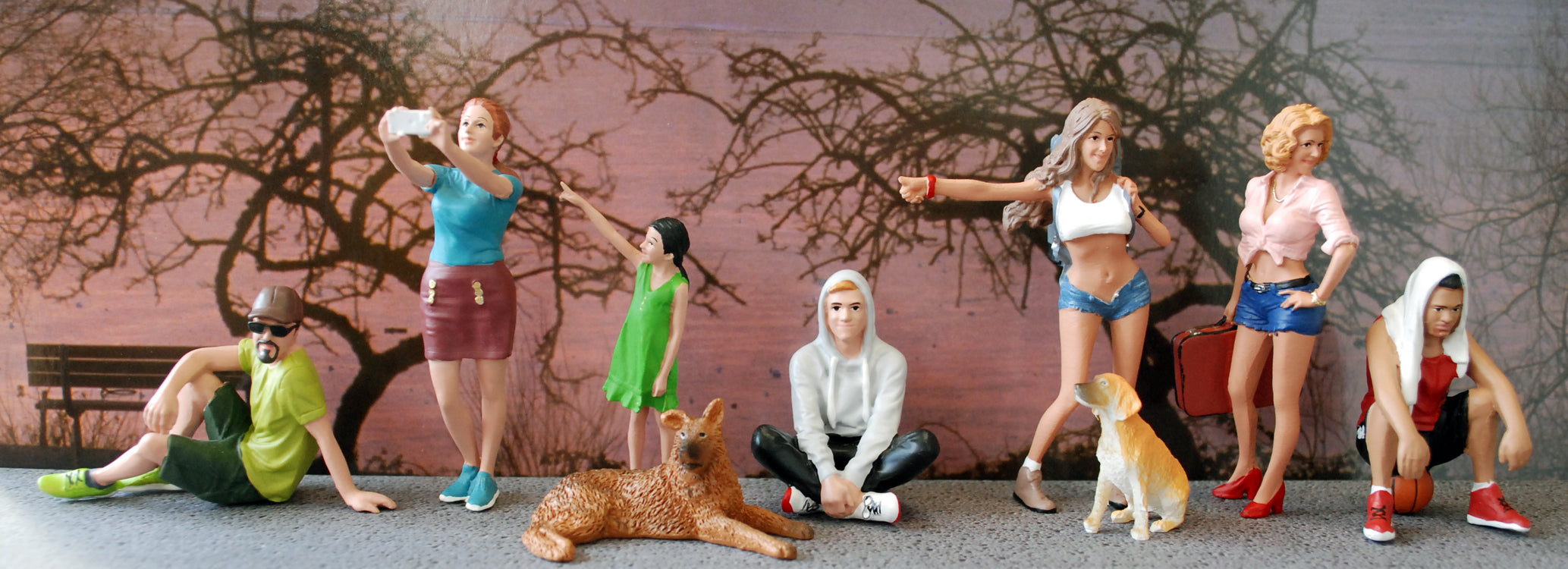 24701B American Diorama Diorama Figures Series Set of all 7 1:24