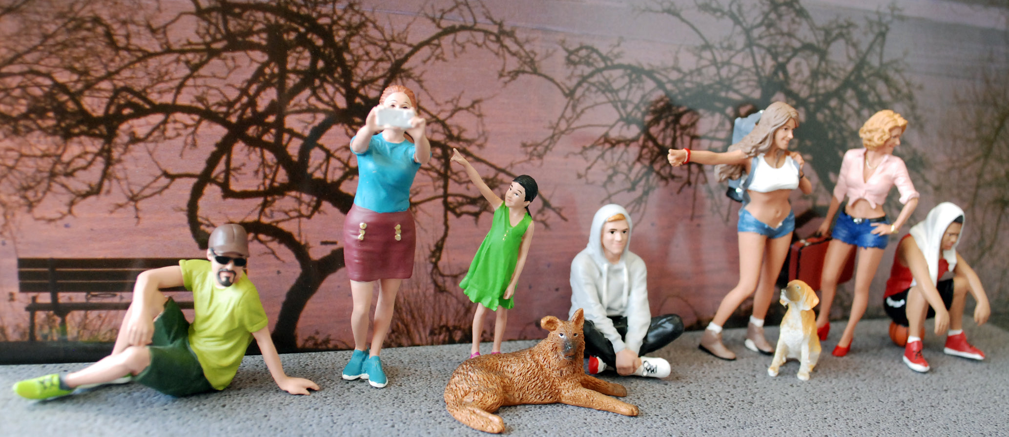 24701B American Diorama Diorama Figures Series Set of all 7 1:24