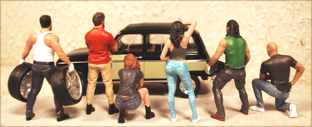 25201B American Diorama Muscle Mechanics Set of 6 1:24