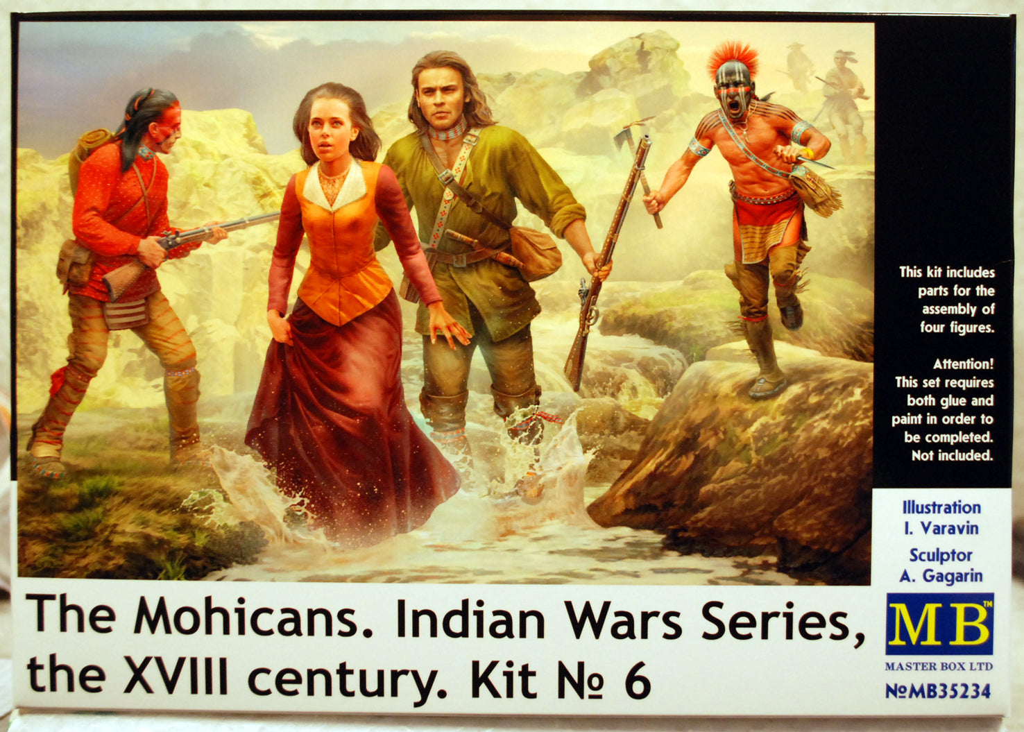 35234 Master Box The Mohicans Indian Wars 18. Jh. Kit 6 1:35