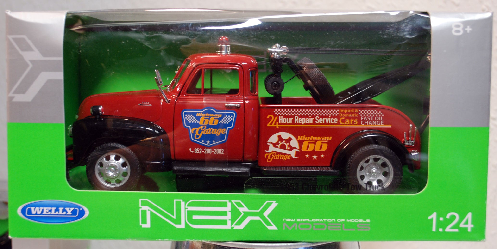 Welly 22086r 1953 Chevrolet Tow Truck Pickup Wrecker Abschlepper 1:24