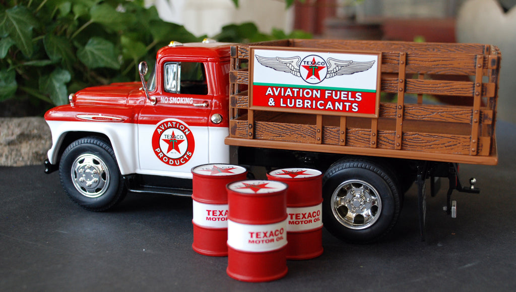 1957 Chevrolet Stake Bed Truck Texaco Aviation Fuels 1:24 Autoworld CP7505