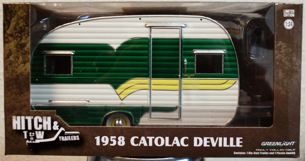 1958 Catolac DeVille Camping Trailer Anhänger 1:24 Green Light 18450