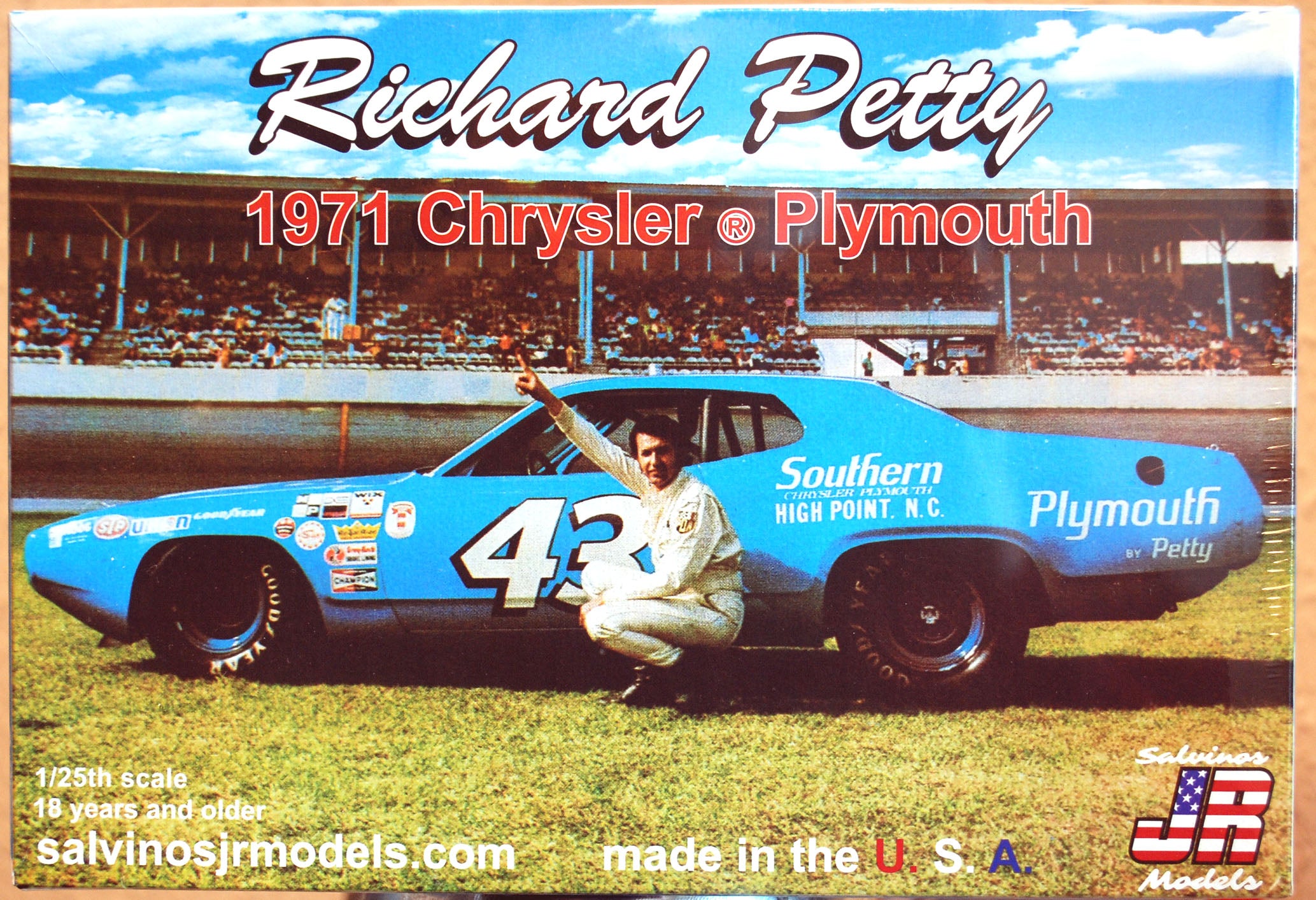 1971 Plymouth Roadrunner # 43 R. Petty 1:25 Salvinos JR 340964