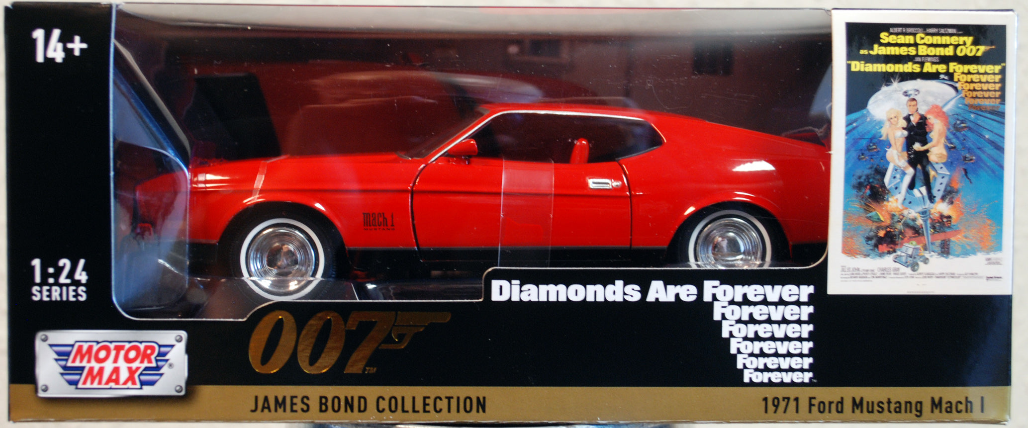 Motor Max 79851 1971 Ford Mustang Mach I James Bond 007 1:24