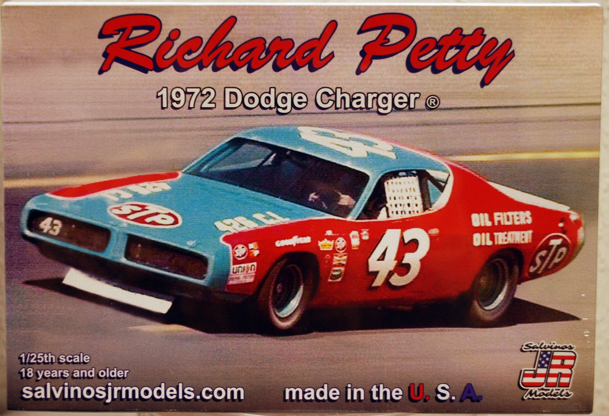 1972 Dodge Charger Talladega # 43 R. Petty STP 1:25 Salvinos JR 412975
