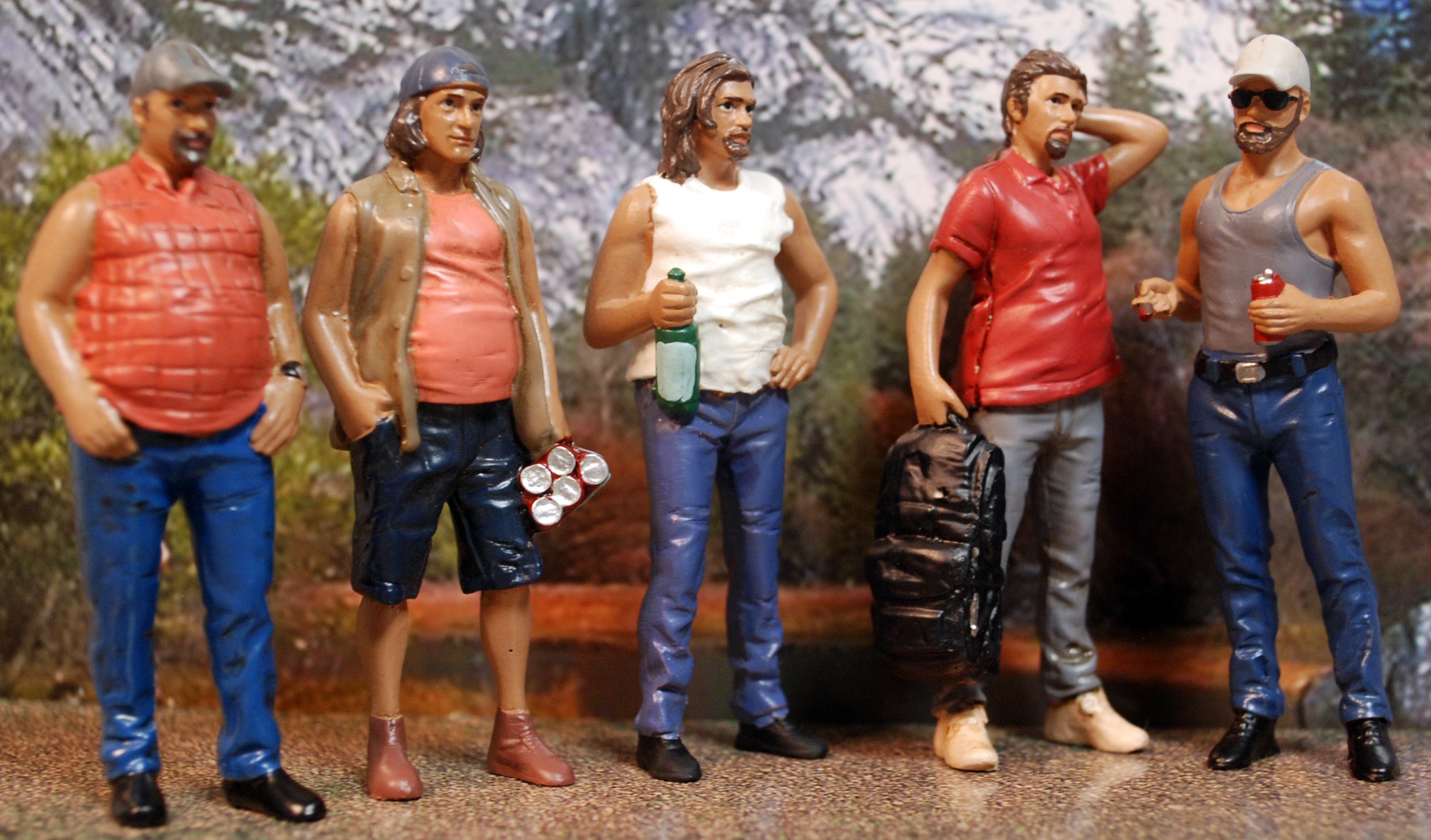 76434B American Diorama Camper Set alle fünf Figuren 1:24 neu 2022