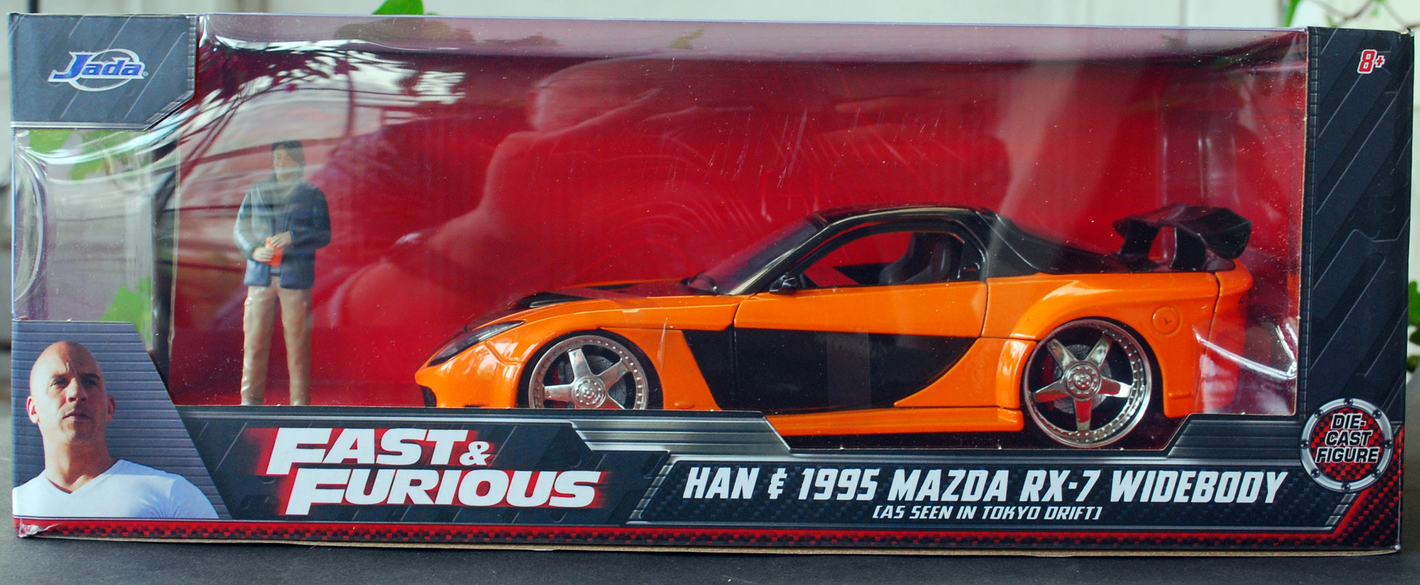1995 Han´s 1995 Mazda Rx-7 Fast & Furious w. Han Figure 1:24 Jada Toys 080197