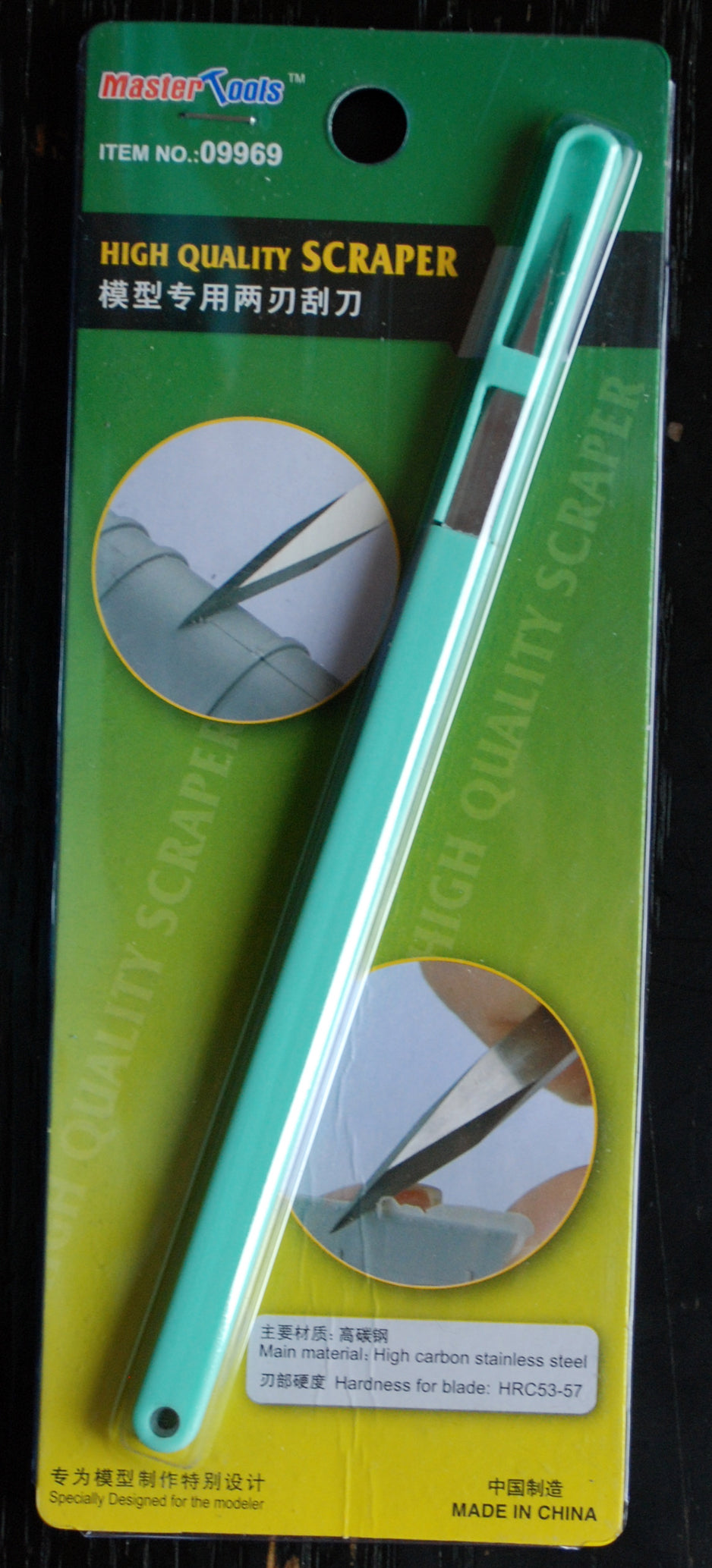 Master Tools 09969 Trumpeter High Quality Scraper Graviernadel Schaber