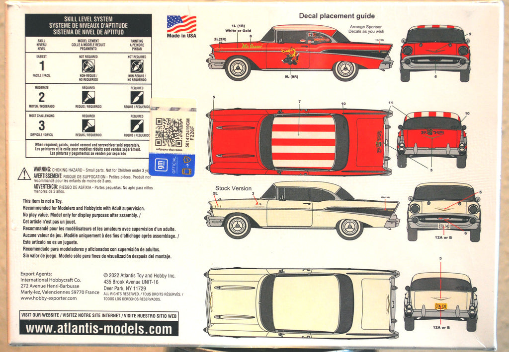 1957 Chevrolet Bel Air Hardtop Coupe 2´n1 1:25 Atlantis 1371