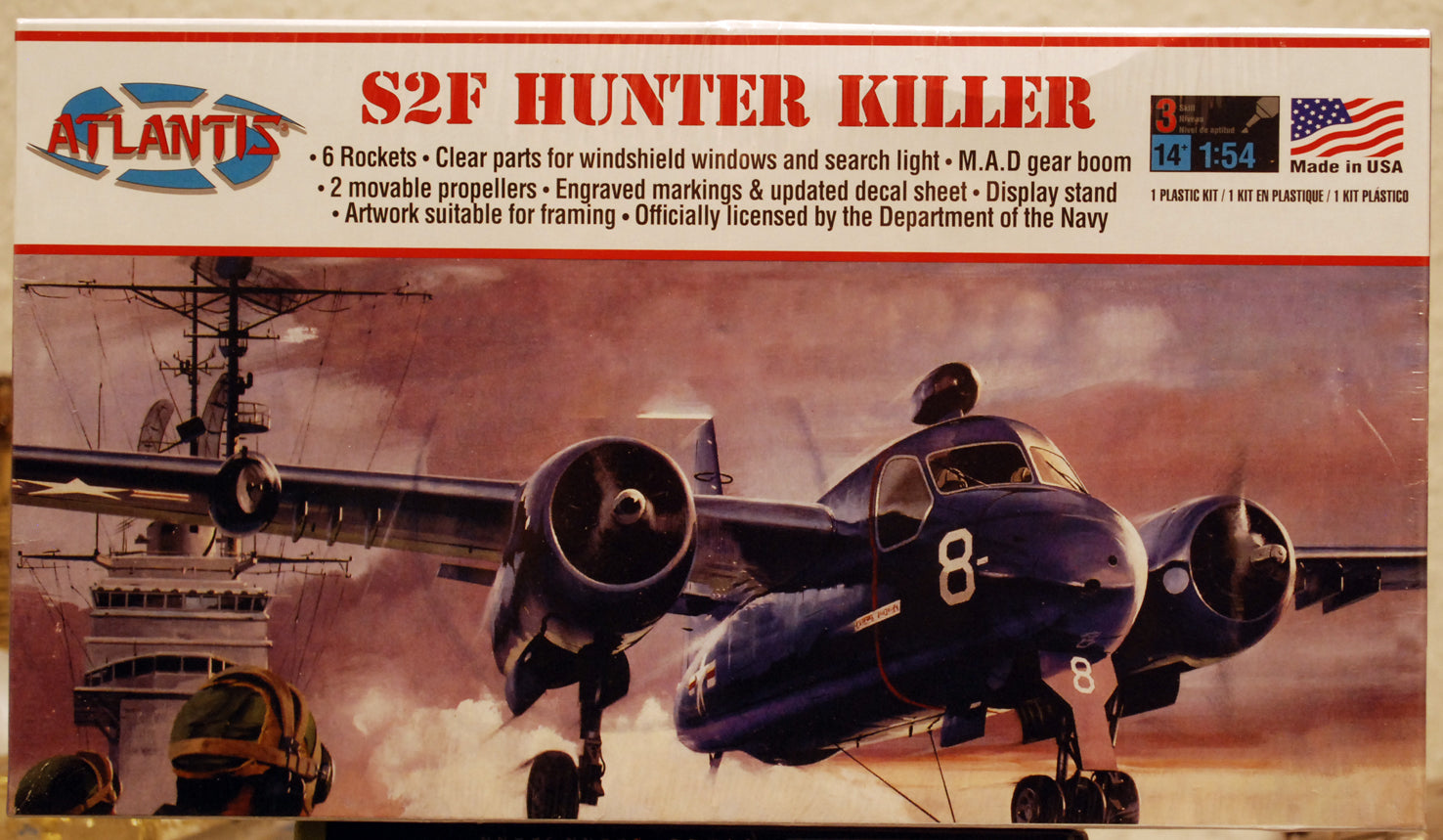 Atlantis 145 Grumman S2F Hunter Killer 1:54 Bausatz