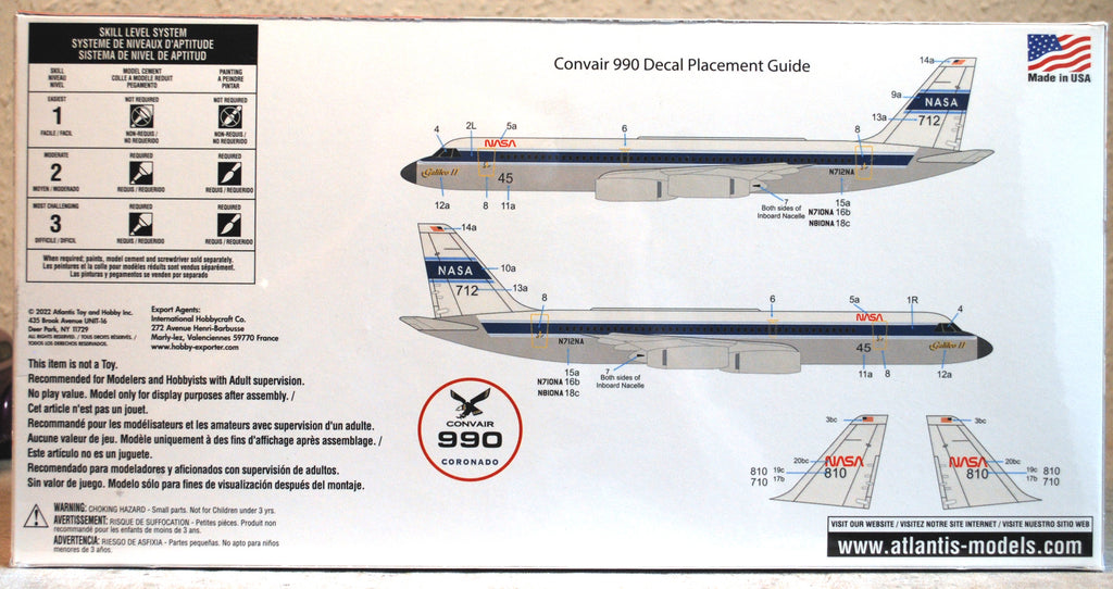 Atlantis 254 Convair 990 Coronado NSA Marking 1:135
