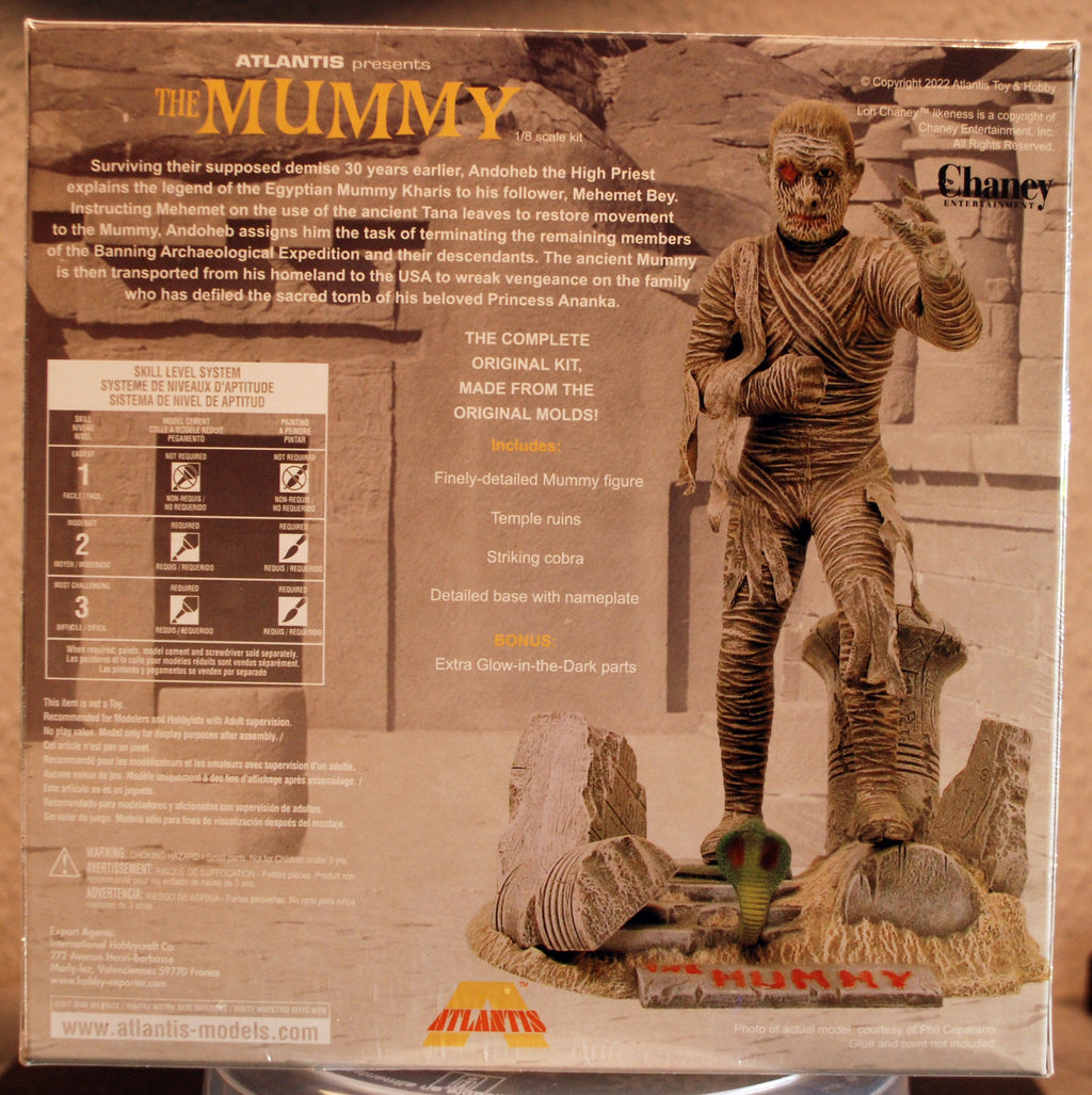 Atlantis 452 The Mummy Glow Parts Snap Kit 1:8