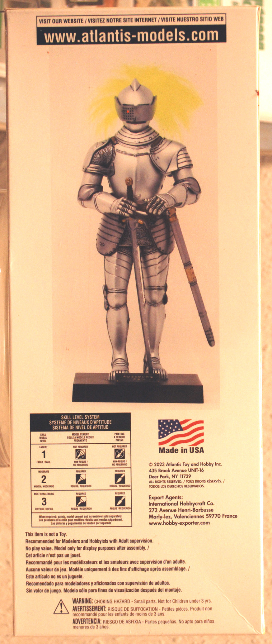 Atlantis 471 Silver Knight of Augsburg Der Silberne Ritter 1:8 Figuren Bausatz