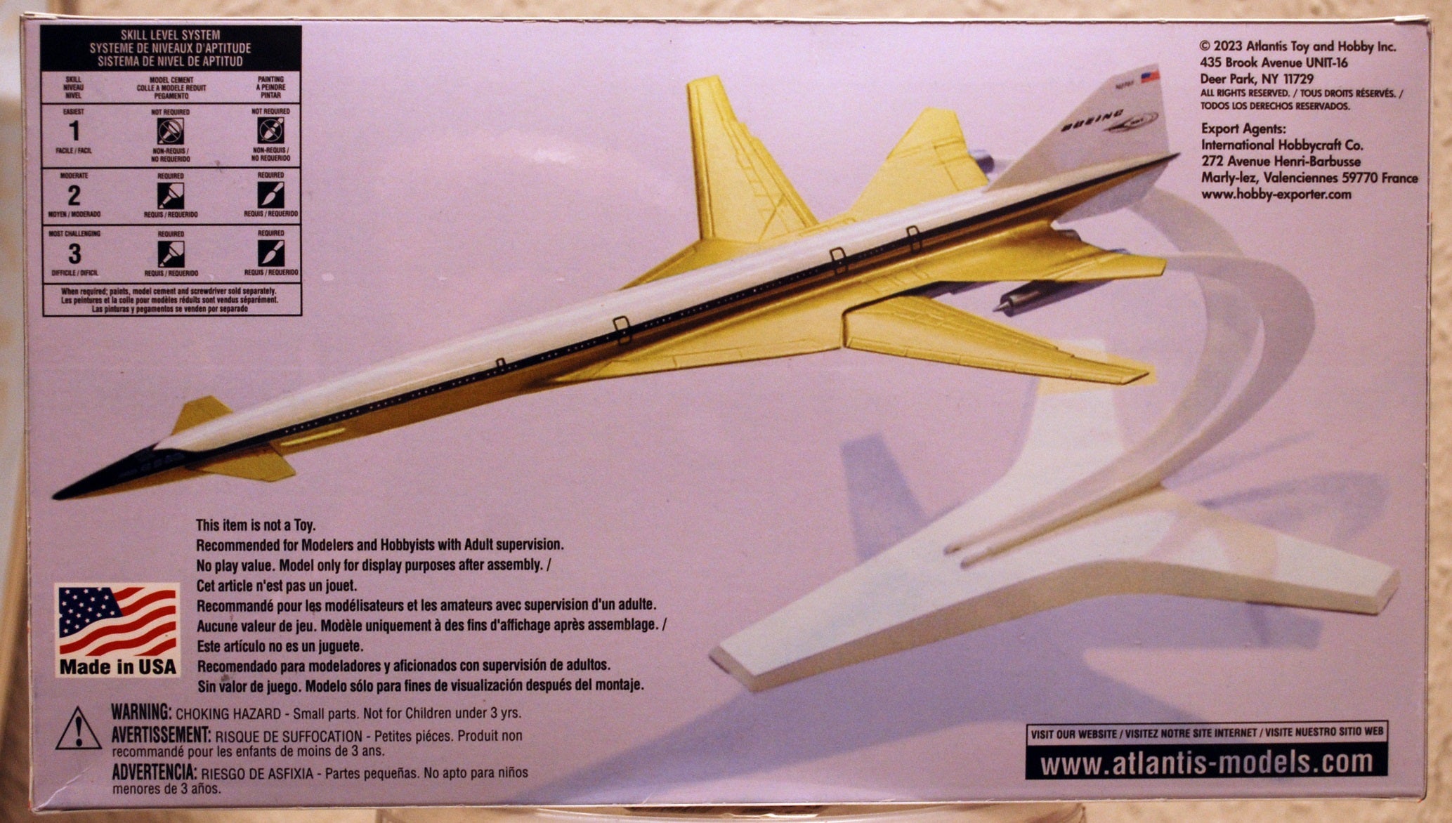 Atlantis 6815 Boeing 2707 SST Supersonic Transport Jet 1:400
