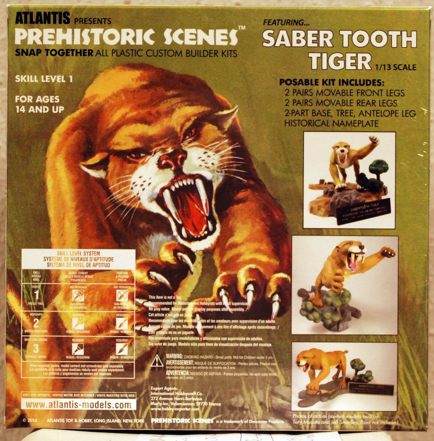Atlantis 733 Saber Tooth Tiger Säbelzahnkatze 1:13 Figurenbausatz