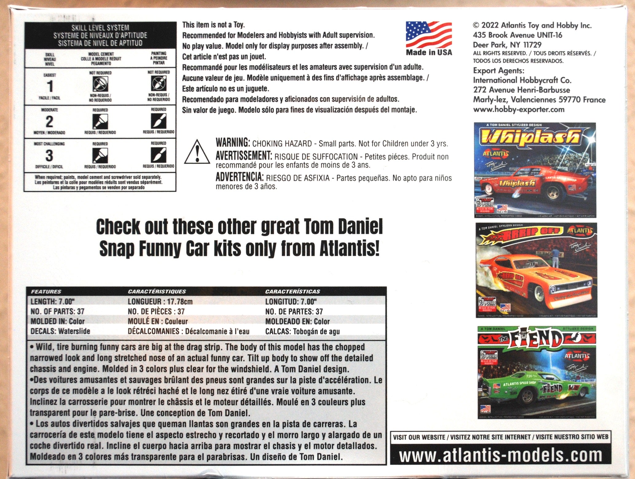 Atlantis 8275 Tom Daniels Fake Out Funny Car 1:32 neu 2022 Snap Bausatz