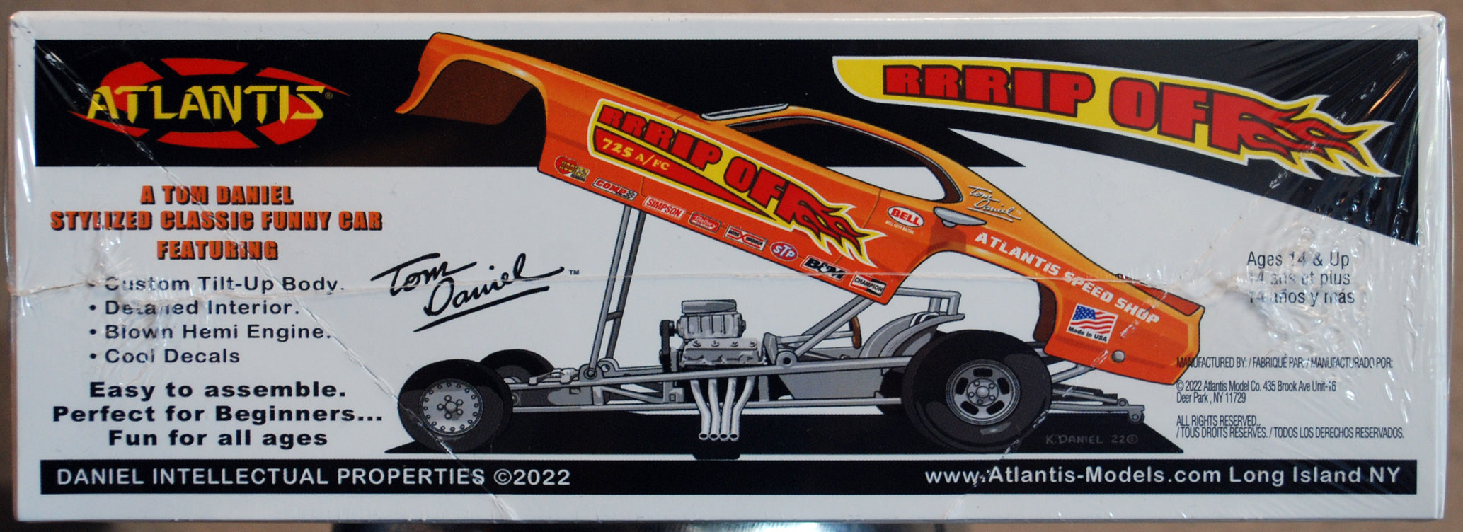 Atlantis 8277 Tom Daniels Rrrip Off Funny Car 1:32 neu 2022 Snap Bausatz