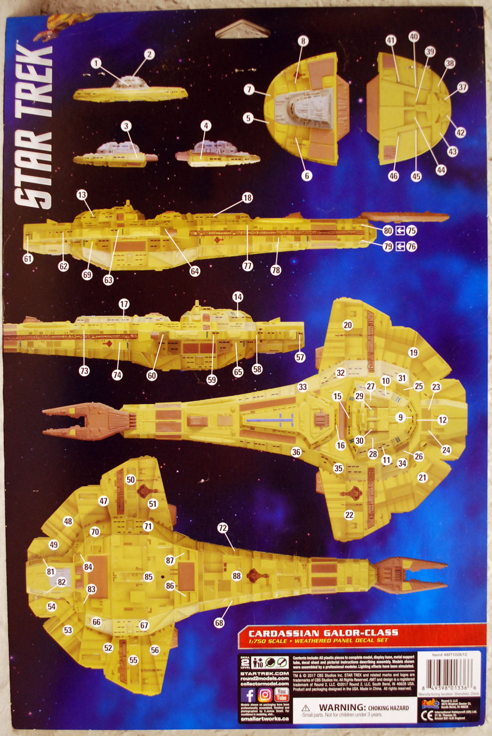 AMT 1028 Star Cardassian Galor-Class Decal Set 1:750