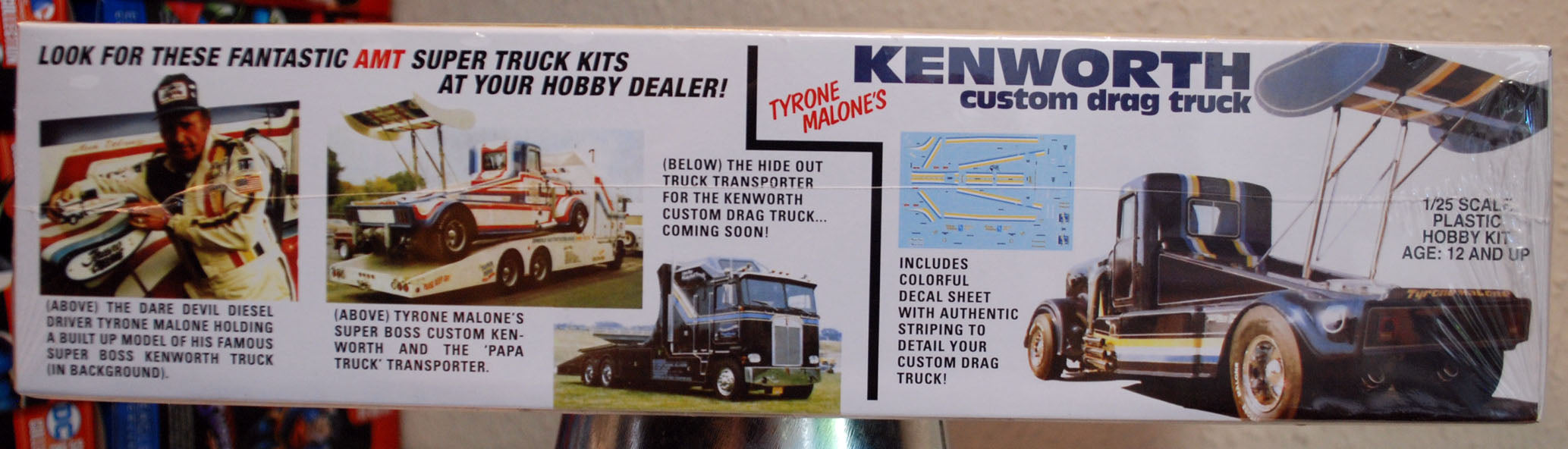 AMT 1157 1974 Bandag Bandit Kenworth Custom Drag Truck Tyrone Malone 1:25