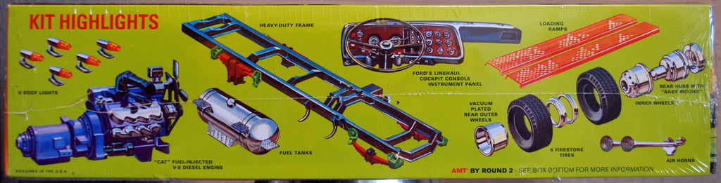 Ford LN 8000 Race Car Hauler Renntransporter 1:25 AMT 1316