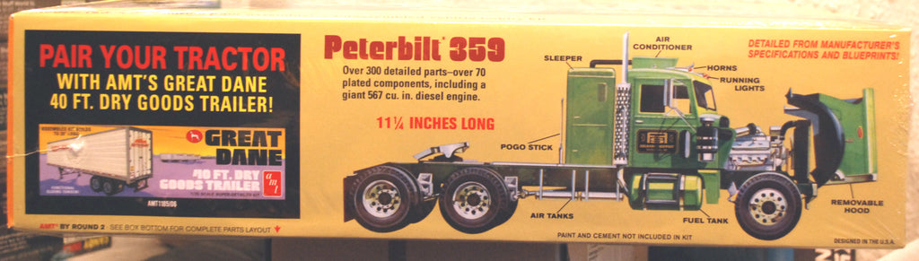 AMT 1327 Peterbilt 359 California Hauler w. Sleeper 1:25  wieder neu 2022 neu